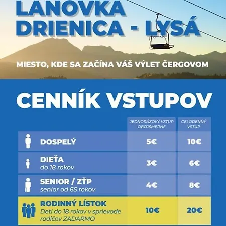 Rodinna V Rekreacnej Oblasti Drienica Dom wakacyjny Sabinov